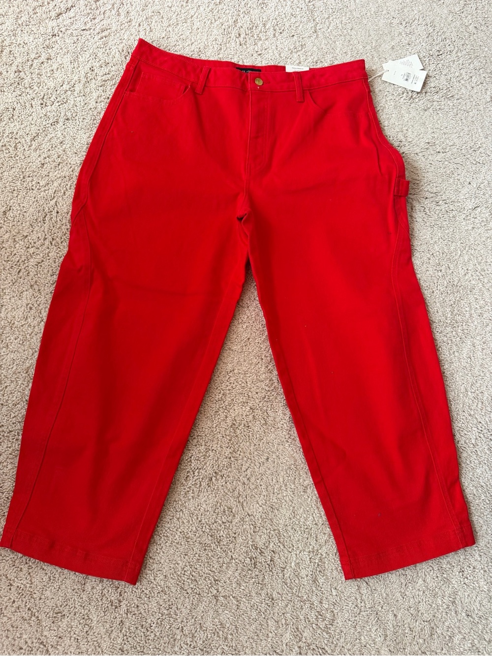Free Assembly Crop Barrel Denim Jeans